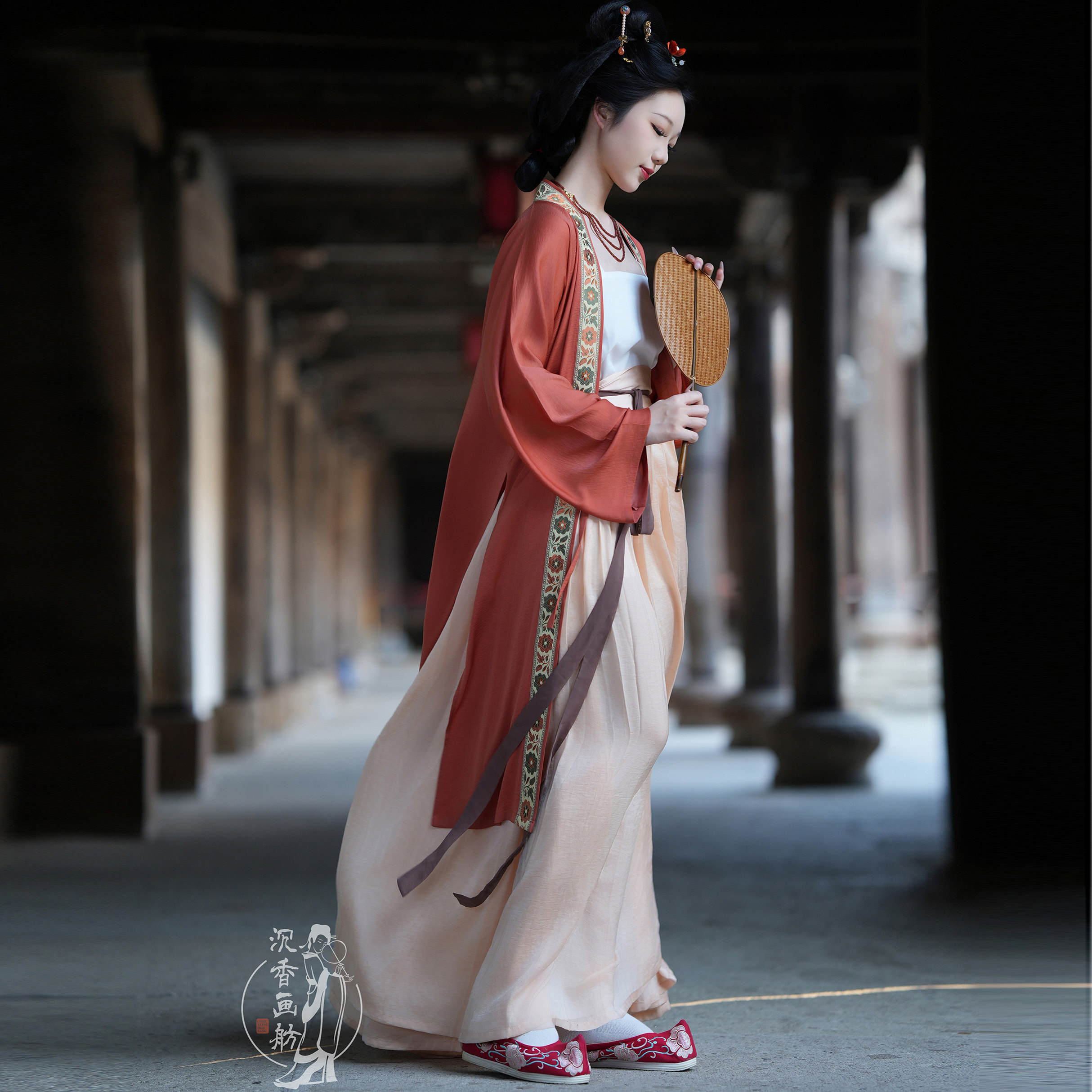 【沉香画舫】【闲庭新妆】宋褙子两件套汉族传统服饰显瘦显高