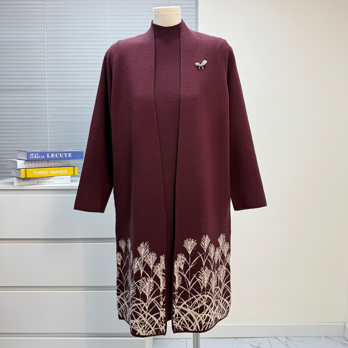 时尚妈妈装套装大码外套中长款毛衣女两件套中老年女装宽松上衣服