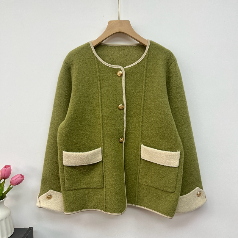 春秋妈妈装开衫时尚外套女2025新款洋气宽松上衣女装呢子中老年人