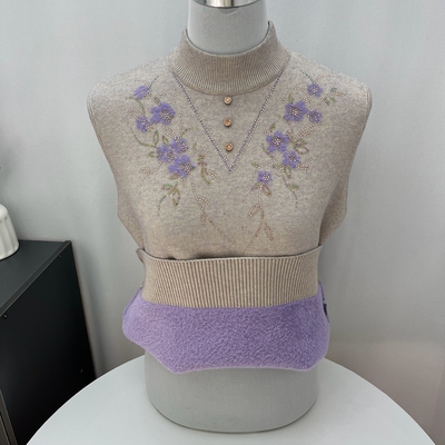 中老年一体绒针织打底衫保暖上衣