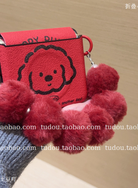 秋冬月坑红小狗适用华为purax手机壳皮质全包novaflips折叠屏中轴保护套新年mixflip2手提挂绳pocket防摔斜挎