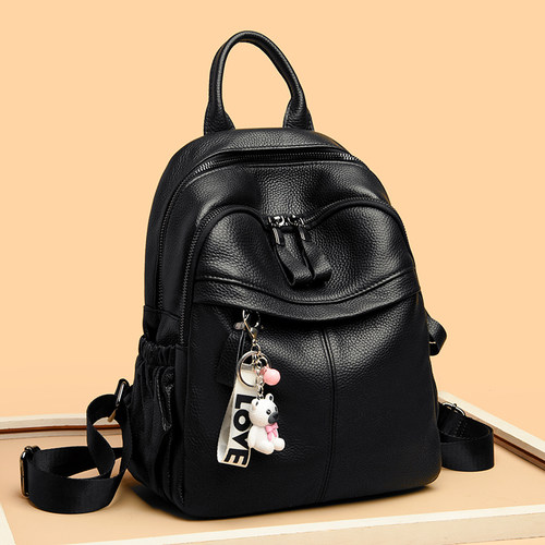 真皮牛皮男女双肩背包防水旅行包