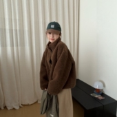 此外 休闲外套宽松遮肉潮 韩版 立领羊羔毛保暖外套女2025冬季 新款