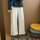 花边拼接直筒裤 韩版 松紧裤 此外 长裤 女2025冬新款 温柔甜美运动裤