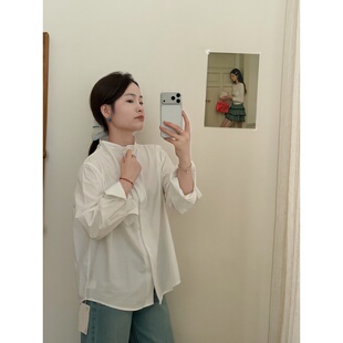 百搭衬衫 女2026春季 新款 此外 气质衬衣开衫 基础款 韩版 潮 明星同款