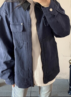 工装夹克男女情侣美式潮牌2026春秋新款复古街头宽松百搭休闲外套