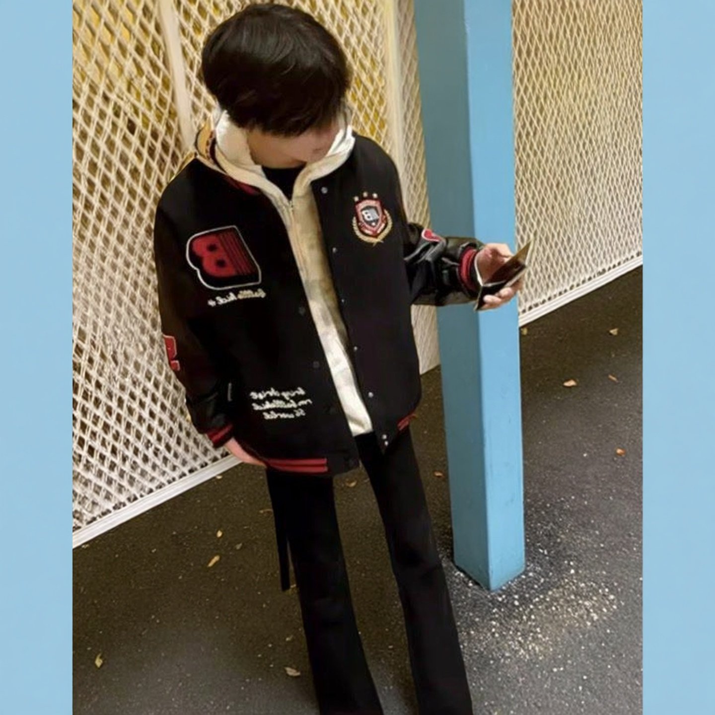 2025春秋新款棉混纺痞帅棒球服复古拼接宽松夹克百搭休闲潮流外套