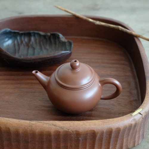 手工钦州坭兴陶手拉壶 小水平壶60cc 网孔 茶壶 陶壶
