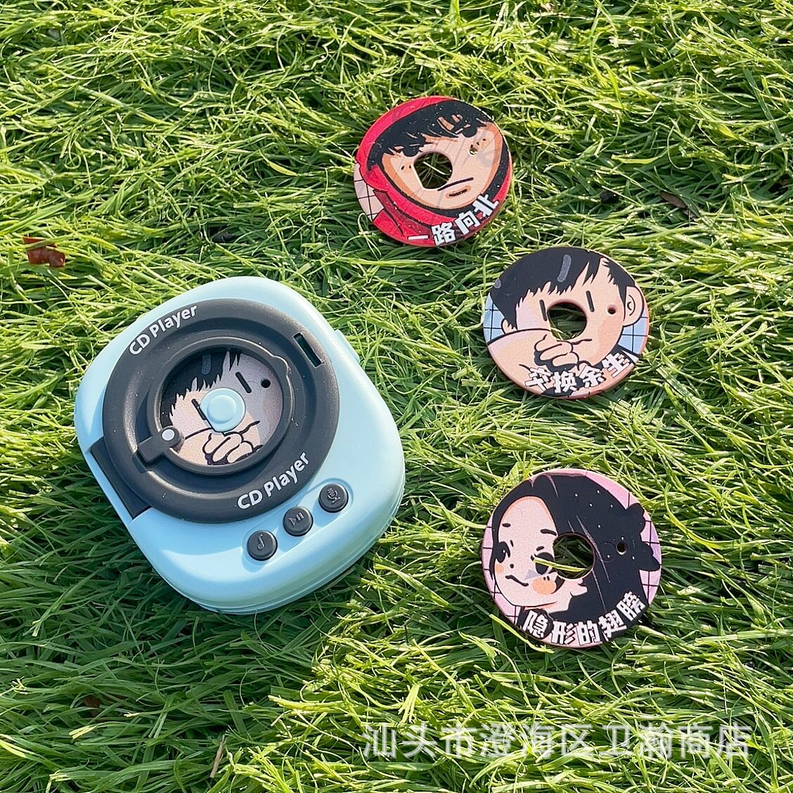 复碟片黑胶片更钥c机包包录播放古唱机可换音乐匙扣迷你d挂件音机
