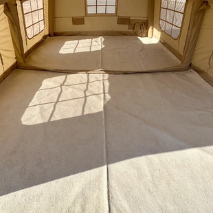 军鑫酷迪coody帐篷专用地毯纯色轻奢法式奶油风毯子高级感米白色