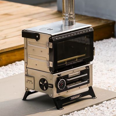 黑固小壁炉户外颗粒炉