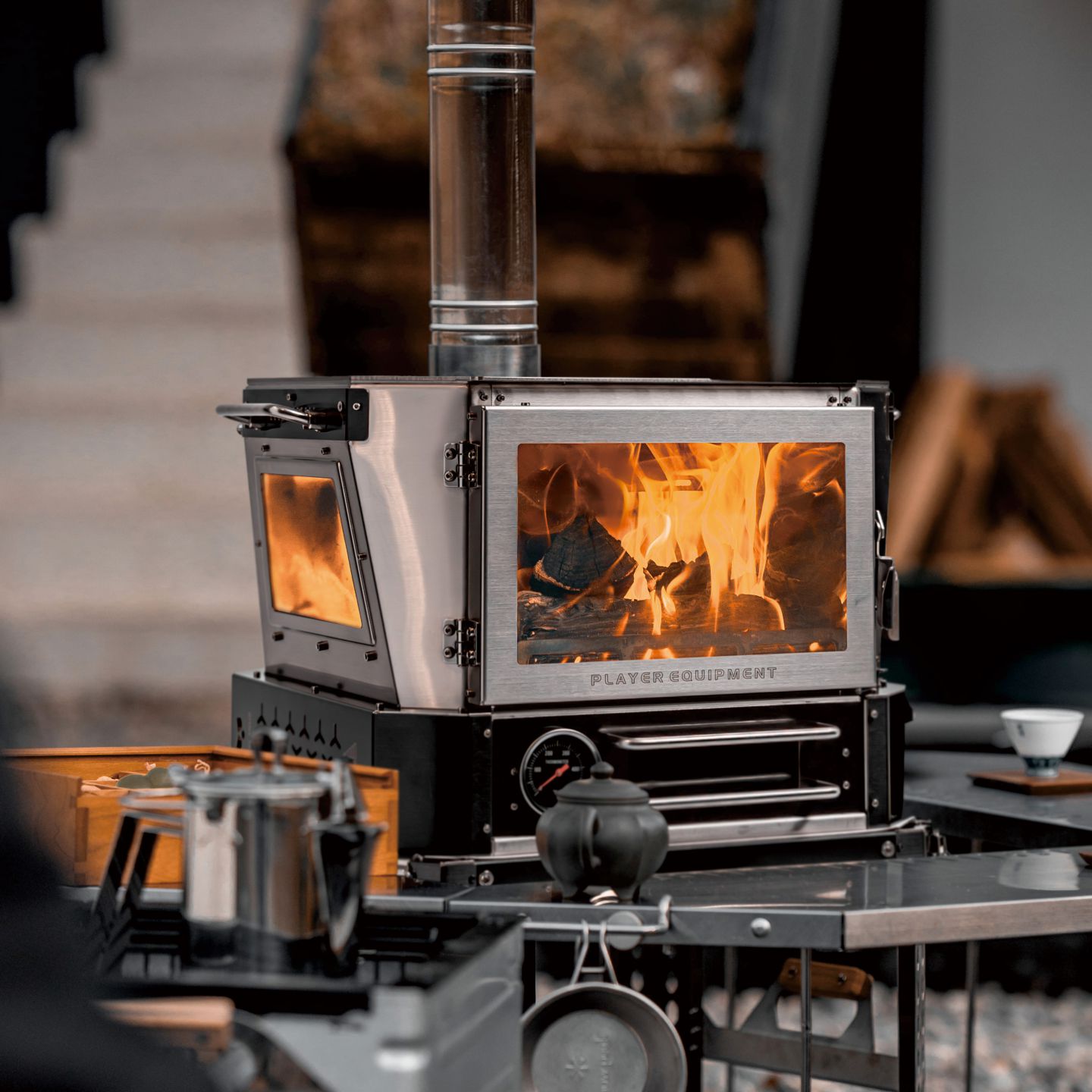 黑固25款星宴多功能带烤箱取暖炉