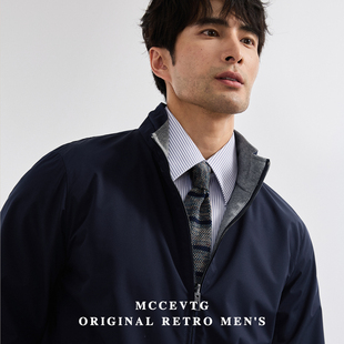 商务通勤休闲时尚 双面穿立领夹克男士 行政外套春秋 飞行家系列