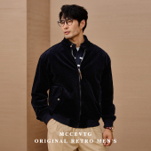 立领秋冬季 加厚休闲复古青年时尚 外套 工装 MCCEVTG灯芯绒夹克男士