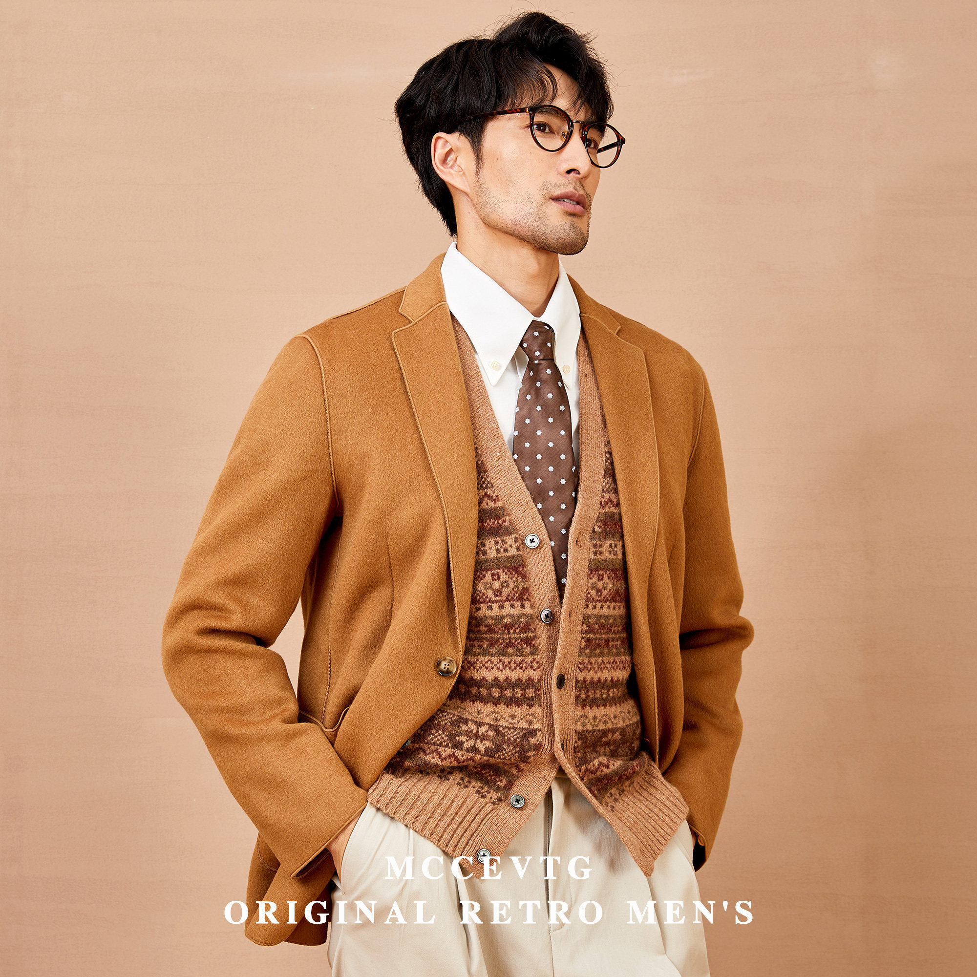 MCCEVTG羊毛双面呢大衣商务外套