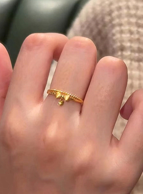 韩系千金风双层蝴蝶结戒指