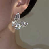 锆石耳饰耳环 爆款 气质百搭轻奢超仙小众蝴蝶时尚 耳钉ins2024新款