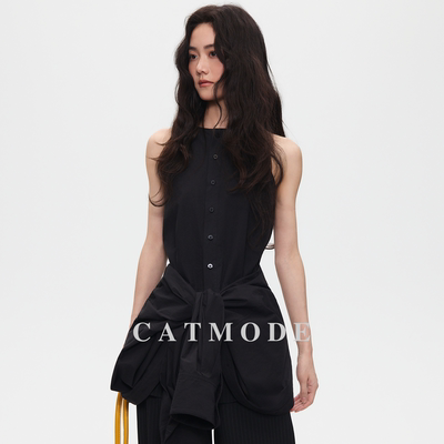 极简风多功能衬衫可拆袖