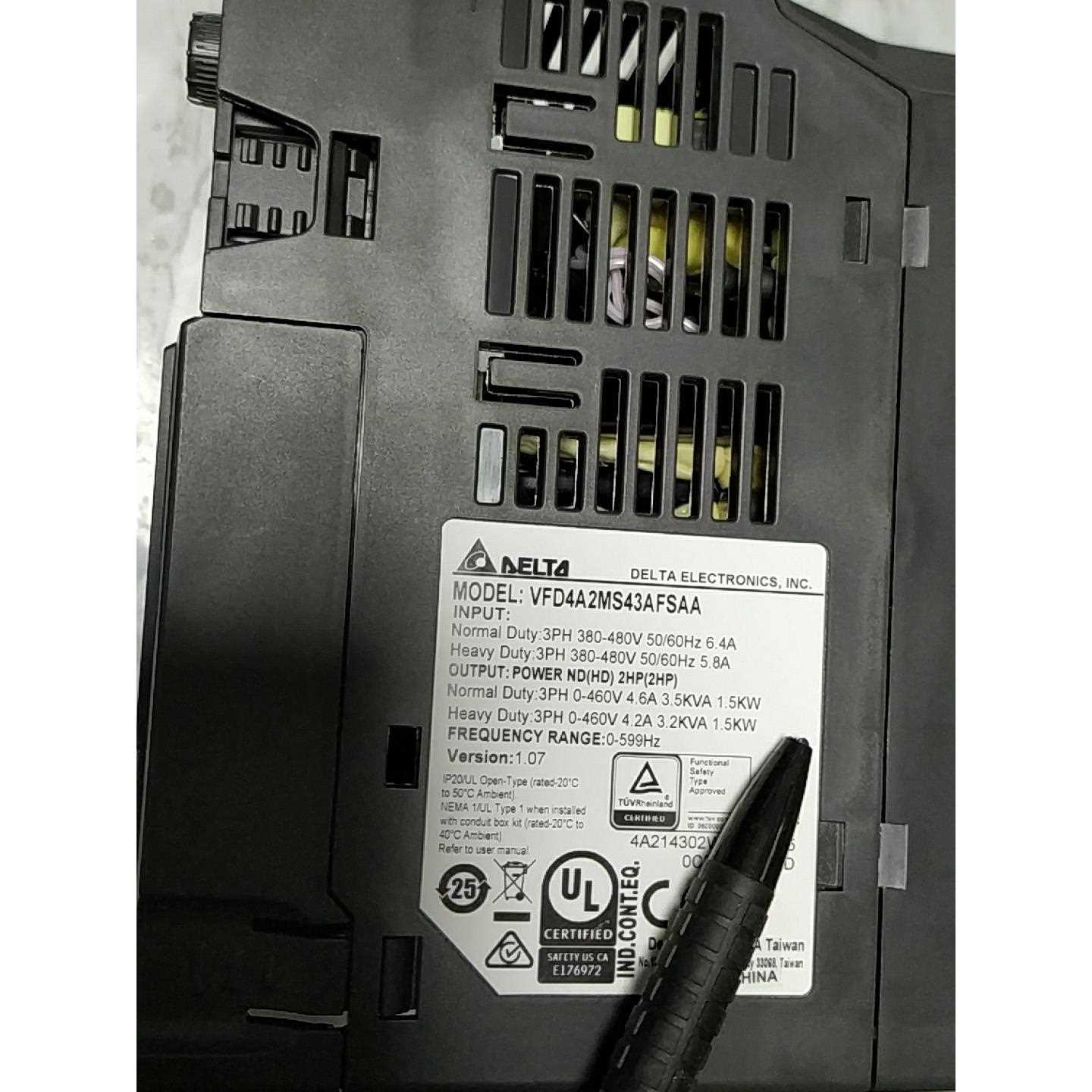 标价是空箱-台达变频器VFD4A2MS43AFSAA 全新原装无包装有说议价