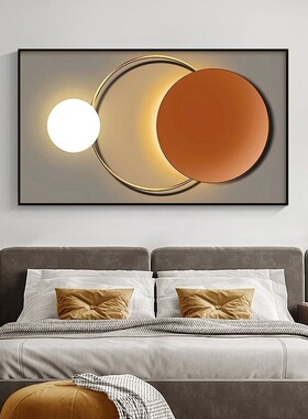 卧室装饰画 现代简约床头挂画主卧房间背景墙画 轻奢客厅酒店壁画