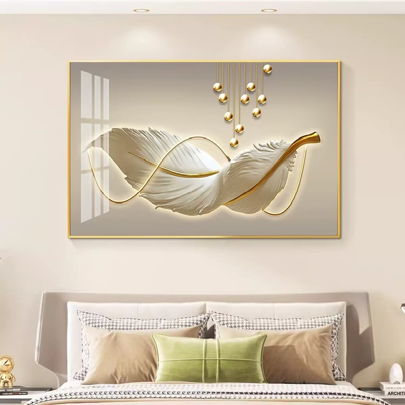 卧室装饰画简约现代轻奢高级感床头挂画壁画主卧次卧房间背景墙画