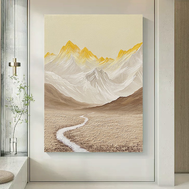 日照金山客厅装饰画山水画沙发背景墙落地壁画大幅玄关走廊挂画