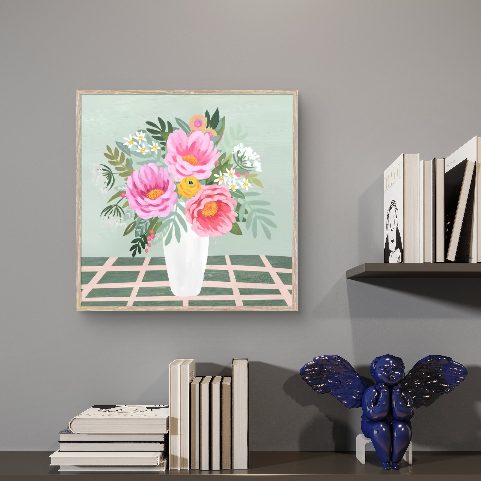 工厂挂画帆布印刷简约现代室内花卉家居定制装饰画图片