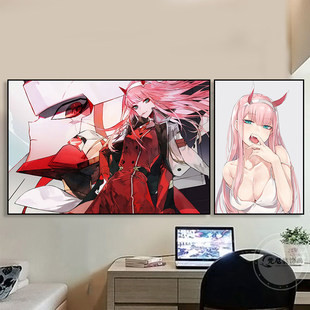 02装饰画DARLING in the FRANXX国家队灯箱挂画动漫电竞房间壁画