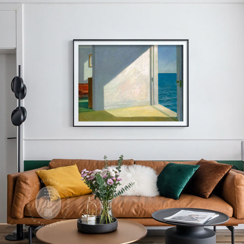 Edward Hopper艺术风景画客厅沙发背景墙装饰画过道玄关挂画壁画