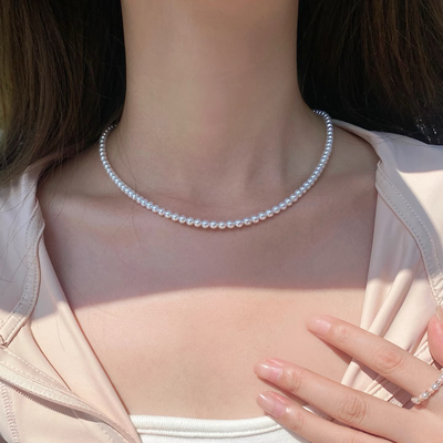 天女光天然淡水小米珍珠项链锁骨链女2025新款轻奢小众媲美akoya