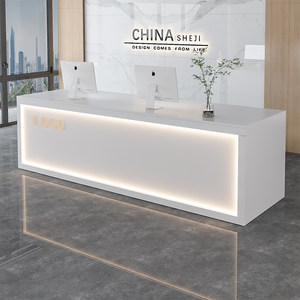 收银台吧台店铺小型服装店柜台简约现代商用女装接待台公司前台桌