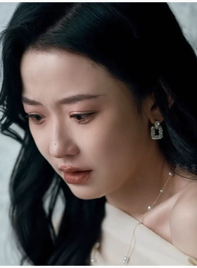 温以宁同款耳环短剧亲爱的我要结婚了女主饰品方形耳圈韩雨彤耳饰