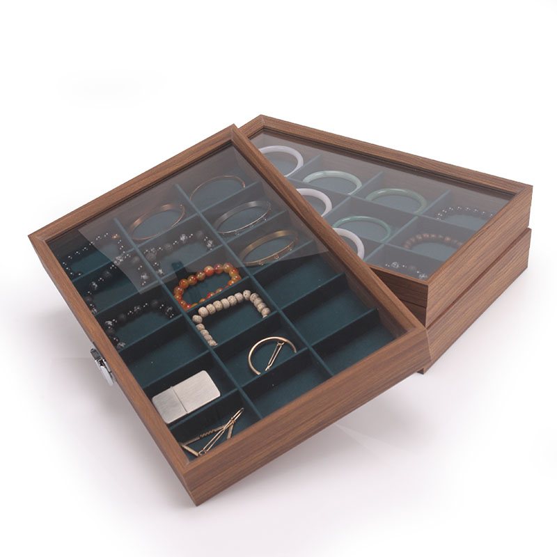 翡翠实木玉石戒指项链首饰托盘