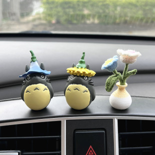 新品 创意宫崎骏龙猫动漫手办公仔汽车中控台摆件生日礼物桌面