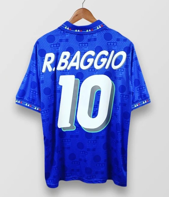 thumbnail for 1994 Retro Italy Home Jersey Football Baggio Soccer Shirt