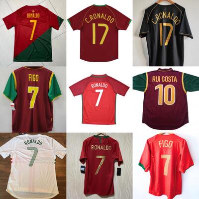 retro portugal ronaldo Figo Vintage soccer jersey