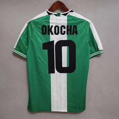 1996 Nigeria Vintage Home OKOCHA KANU retro Classic Jersey