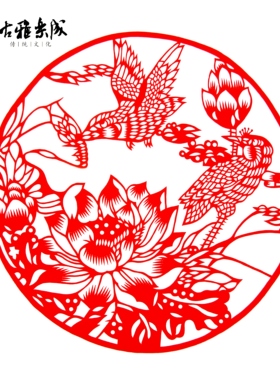 纯手工剪纸花鸟刻纸中国风