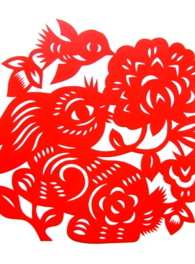 青岛古雅剪纸兔子剪纸生肖窗花