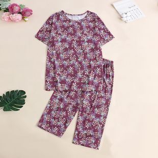 2026新款夏冰丝薄款短袖七分裤套装新品小众运动风上衣t恤休闲服