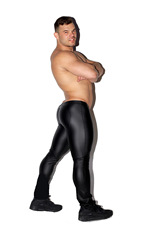 Кожаные брюки 夜店男士长裤漆皮紧身裤开裆夜店舞台ds演出服酒吧表演装热裤