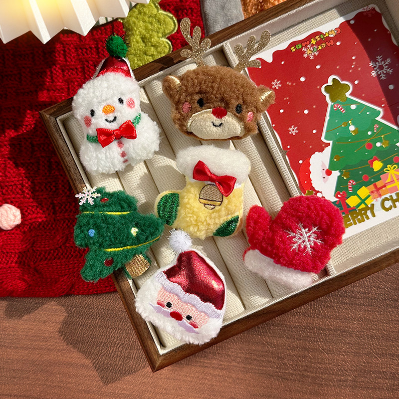 圣诞节礼物毛绒玩偶胸针毛衣配饰
