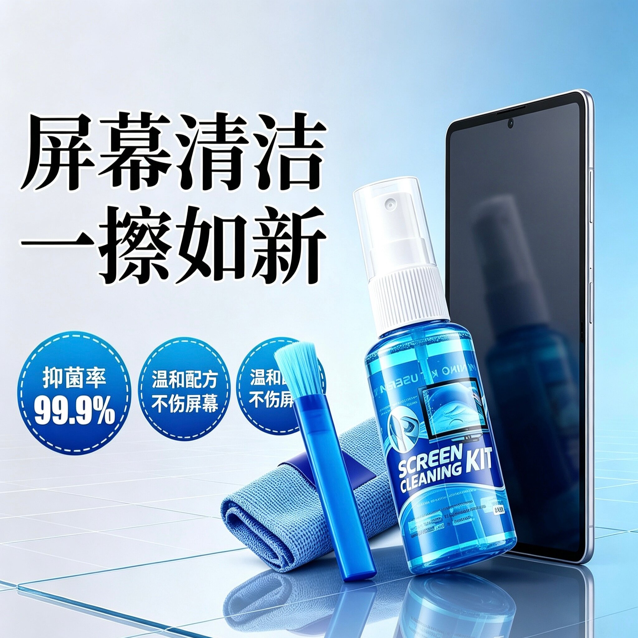 电脑屏幕清洁剂套装笔记本清洗液台式显示器专用表面清灰除尘工具