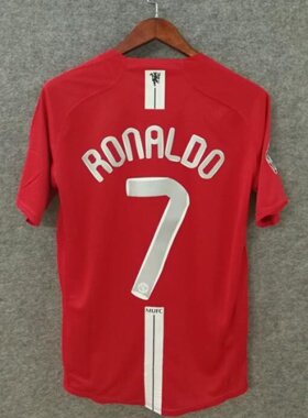 07 08 Retro Manchester RONALDO ROONEY United Soccer Jerseys