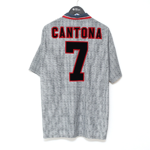 95 96 Retro Manchester BECKHAM CANTONA United Soccer Jerseys