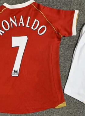 06 07 Retro Manchester RONALDO ROONEY United Kids Jerseys