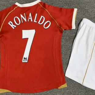 06 07 Retro Manchester RONALDO ROONEY United Kids Jerseys