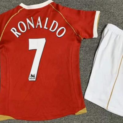 06 07 Retro Manchester RONALDO ROONEY United Kids Jerseys