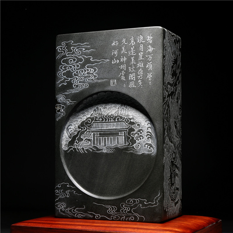 一物一拍 国家非遗大师作品/蓬莱仙阁/老坑砚台歙砚高档文房四宝