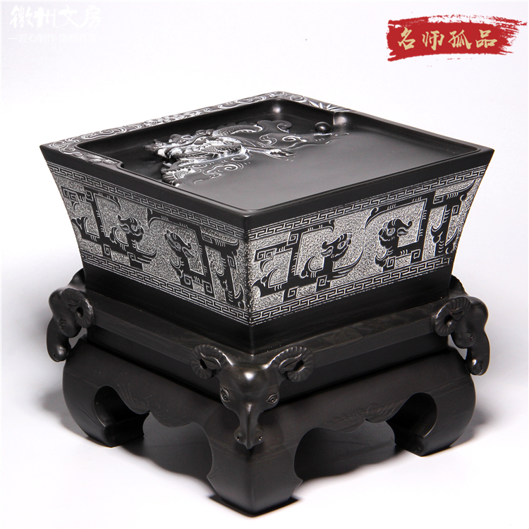 國家非遺大師老坑籽料珍藏硯臺